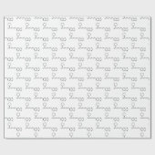 Schwarzer Pfeffer Molekulare Chemische Formel Geschenkpapier (Flach)