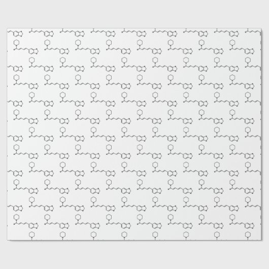 Schwarzer Pfeffer Molekulare Chemische Formel Geschenkpapier (Flach)