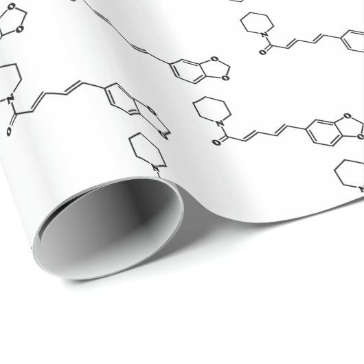 Schwarzer Pfeffer Molekulare Chemische Formel Geschenkpapier (Rolleneckpunkt)