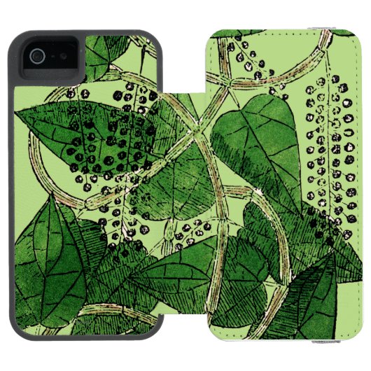 Schwarzer Pfeffer-Pflanze, 1578 Incipio iPhone Geldbeutel-Hülle (Folio Geöffnet)