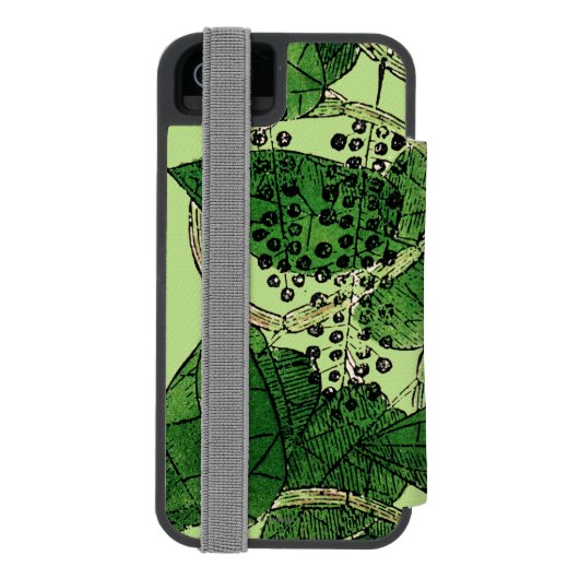 Schwarzer Pfeffer-Pflanze, 1578 Incipio iPhone Geldbeutel-Hülle (Folio Rückseite)