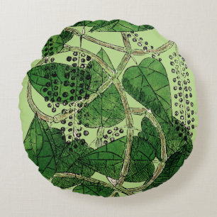 Schwarzer Pfeffer-Pflanze, 1578 Rundes Kissen