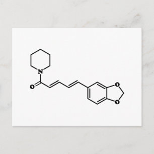 Schwarzer Pfeffer Piperin Molekulare Chemische For Postkarte