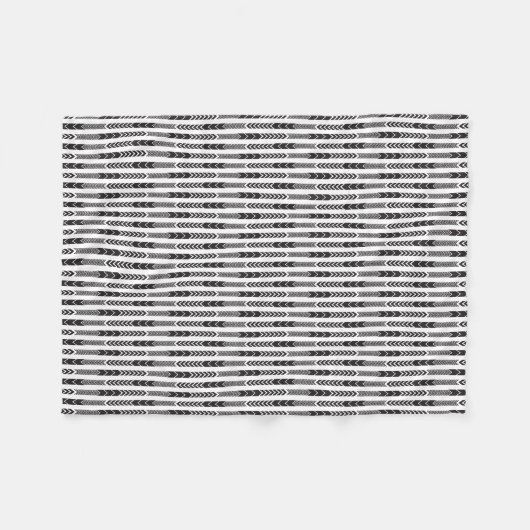 Schwarzer Pfeil-Fischgrätenmuster-Druck Fleecedecke (Vorderseite (Horizontal))