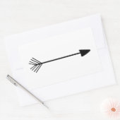 Schwarzer Pfeil für den Single der Tribal-Kunst im Rechteckiger Aufkleber (Umschlag)