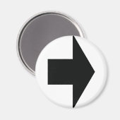 schwarzer Pfeil rechts Magnet (Vorderseite/Rückseite)