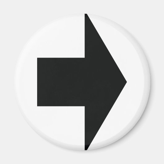 schwarzer Pfeil rechts Magnet (Vorne)