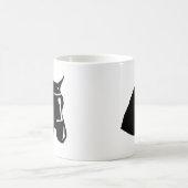 schwarzer Pferdekopf Kaffeetasse (Mittel)