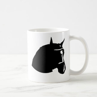 schwarzer Pferdekopf Kaffeetasse