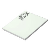 Schwarzer Pferdekopf Notizblock (Rotiert)