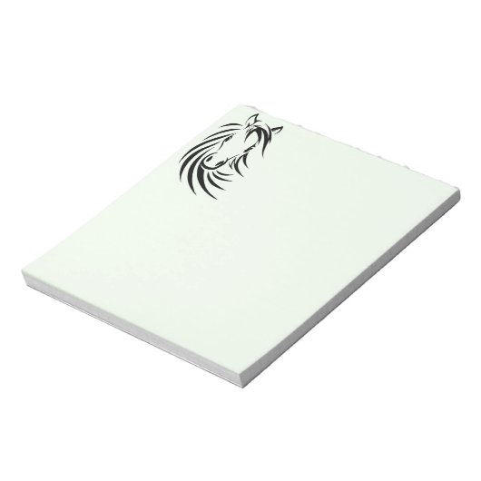 Schwarzer Pferdekopf Notizblock (Rotiert)