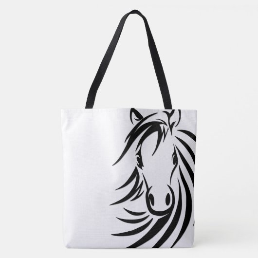 Schwarzer Pferdekopf Tasche (Vorderseite)