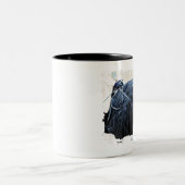 Schwarzer Pferdekopf Zweifarbige Tasse (Mittel)