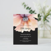 Schwarzer Pfirsich Aquarell Blumenhaushalt Geburts (Stehend Vorderseite)