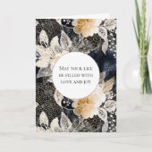 Schwarzer Pfirsich Weißer Leopard Blumenzehen Karte (Vorderseite)