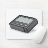 Schwarzer Piepser mit leerem Bildschirm Mousepad (Mit Mouse)