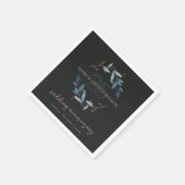 SCHWARZER PINK-FOLIAGE-KRIEG JEDES JAHR 25. JAHRES SERVIETTE (Ecke)