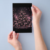 Schwarzer Pinker Goth Weihnachtsbaum Feiertagsflye Flyer (Handgriff)