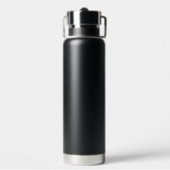 Schwarzer Pinsel Stil Inspiration Zitat Trinkflasche (Hinten)