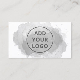 Schwarzer Pinselstrich lädt Ihr Logo hoch Visitenkarte