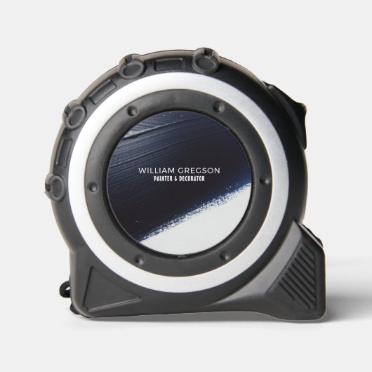 Schwarzer Pinselstrich, Maler und Dekorator Maßband (Vorderseite)