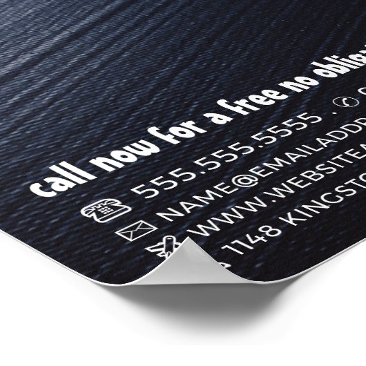 Schwarzer Pinselstrich, Maler und Dekorator Poster (Ecke)