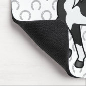 Schwarzer Pinto Trotting Horse Cartoon Illustratio Mousepad (Ecke)