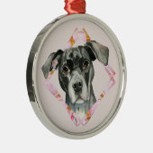 Schwarzer Pitbull-Hund Ornament Aus Metall (Rechts)