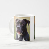 Schwarzer Pitbull Kaffeetasse (Vorderseite Links)