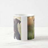 Schwarzer Pitbull Kaffeetasse (Mittel)