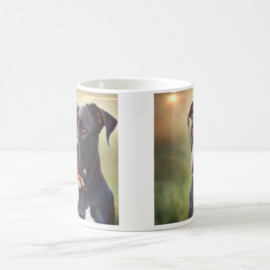 Schwarzer Pitbull Kaffeetasse (Mittel)