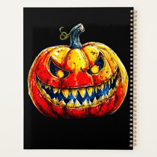 Schwarzer Plan, wenn Sie es wagen Halloween Lächel Planer (Rückseite)