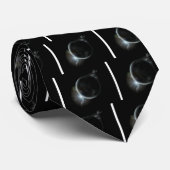 Schwarzer Planet 3D-Abbildung im Universum Krawatte (Gerollt)
