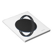Schwarzer Planet Notizblock (angewinkelt)