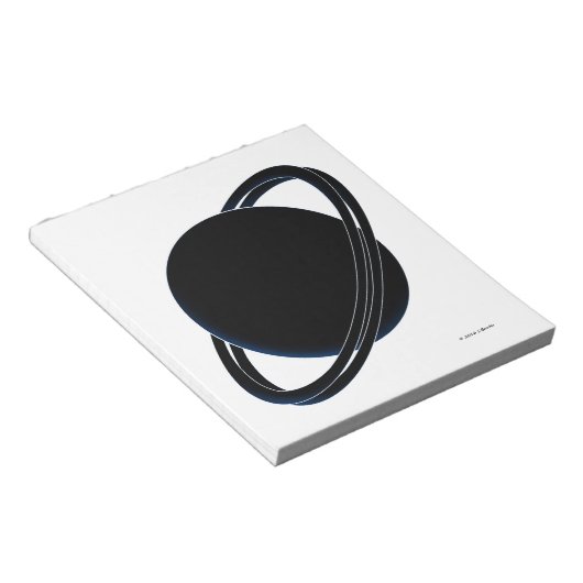 Schwarzer Planet Notizblock (angewinkelt)