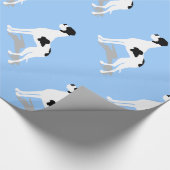 Schwarzer Plattendogge Geschenkpapier (Ecke)