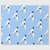 Schwarzer Plattendogge Geschenkpapier (Flach)