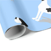 Schwarzer Plattendogge Geschenkpapier (Rolleneckpunkt)