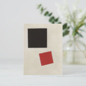 Schwarzer Platz und Roter Platz von Kazimir Malevi Postkarte (Stehend Vorderseite)