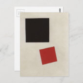 Schwarzer Platz und Roter Platz von Kazimir Malevi Postkarte (Vorne/Hinten)