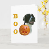Schwarzer Pointer Boo Karte (Gelbe Blume)