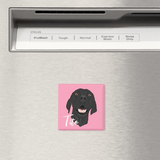 Schwarzer Pointer Puppy Magnet (In Situ (Geschirrspüler))