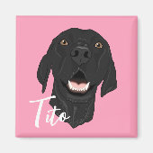 Schwarzer Pointer Puppy Magnet (Vorne)
