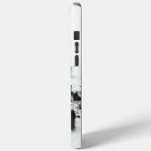 Schwarzer Pointillismus monochrome Stadtarchitektu Case-Mate iPhone Hülle (Rückseite / Links)