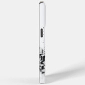 Schwarzer Pointillismus monochrome Stadtarchitektu Case-Mate iPhone Hülle (Rückseite / Rechts)