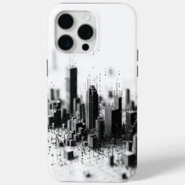 Schwarzer Pointillismus monochrome urbane Architek Case-Mate iPhone Hülle