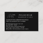 Schwarzer Polar Visitenkarte (Rückseite)