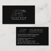 Schwarzer Polar Visitenkarte (Vorne/Hinten)