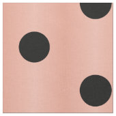 Schwarzer Polka-Dos-Lachs-Rosa Stoff (Nahaufnahme)