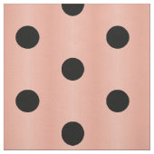 Schwarzer Polka-Dos-Lachs-Rosa Stoff (Muster)